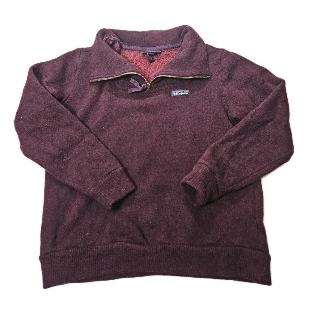 Patagonia Women's Woolie Fleece Pullover Maroon Red Size Small